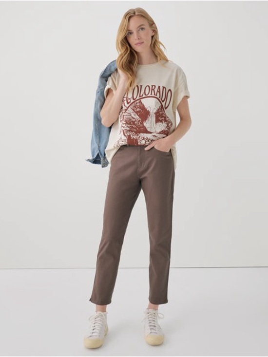 Pact Denim - Pact Organic Cotton Straight Leg Pants Brown Size Small